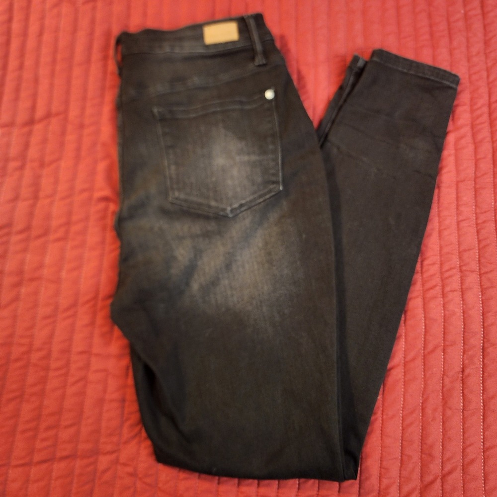 E74 Judy Blue Skinny Fit‎ Jeans Womens 14W Black Dark Wash High Rise JB88450 BK